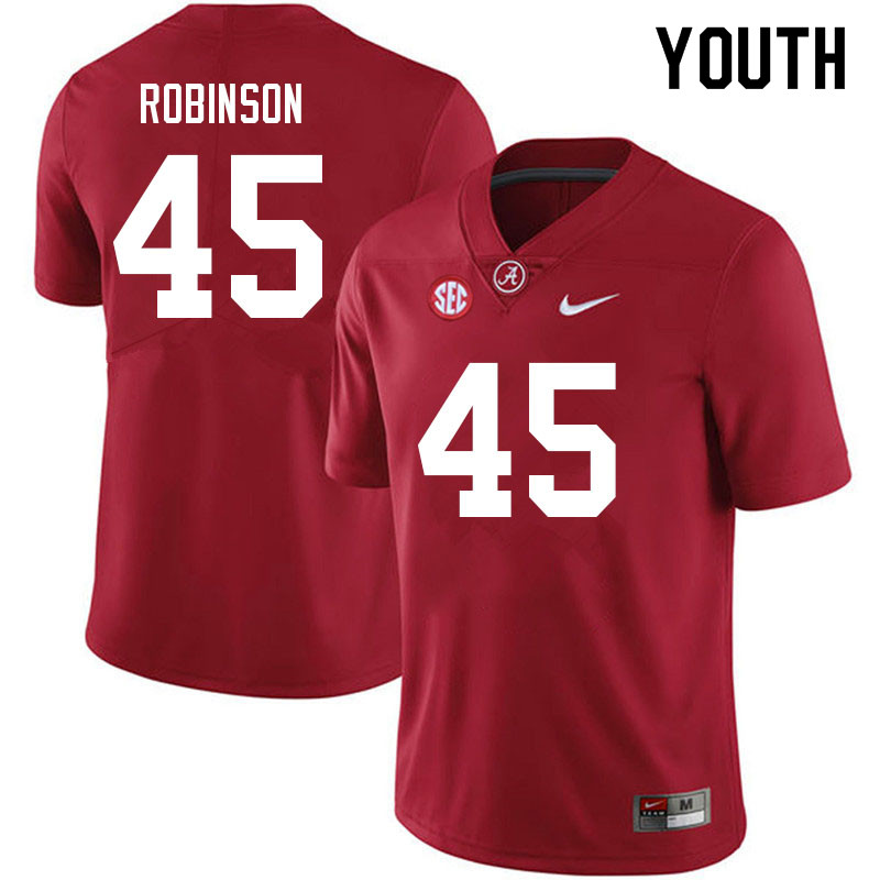 Youth #45 Joshua Robinson Alabama Crimson Tide College Football Jerseys Sale-Crimson